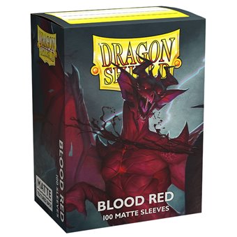 Protège-cartes : 63x88mm Matte Blood Red Dragon Shield - Lot de 100