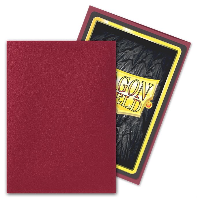 Protège-cartes : 63x88mm Matte Blood Red Dragon Shield - Lot de 100