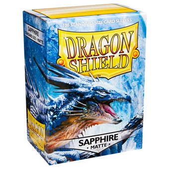 Protège-cartes : 63x88mm Matte Sapphire Dragon Shield - Lot de 100