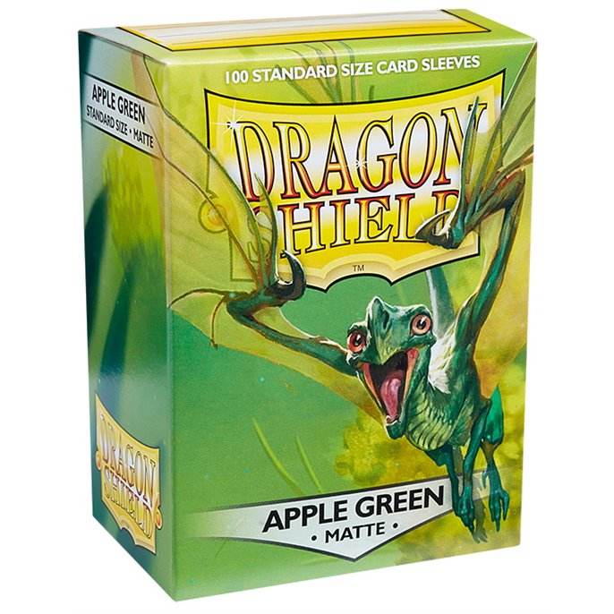 Protège-cartes : 63x88mm Matte Apple Green Dragon Shield - Lot de 100