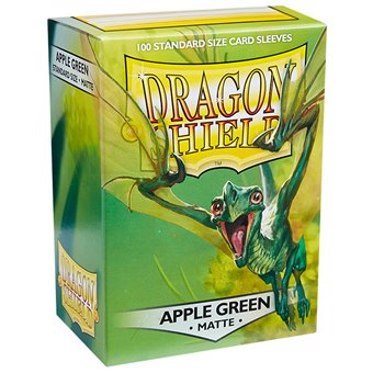 Protège-cartes : 63x88mm Matte Apple Green Dragon Shield - Lot de 100