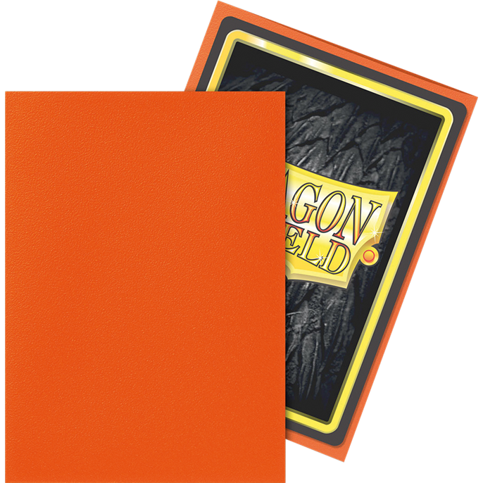 Protège-cartes : 63x88mm Matte Orange Dragon Shield - Lot de 100