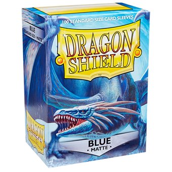 Protège-cartes : 63x88mm Matte Bleu Dragon Shield - Lot de 100