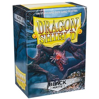 Protège-cartes : 63x88mm Matte Noir Dragon Shield - Lot de 100