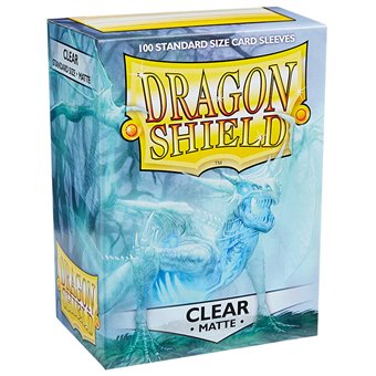 Protège-cartes : 63x88mm Clear Matte Dragon Shield - Lot de 100