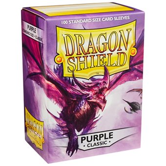 Protège-cartes : 63x88mm Classic Violet Dragon Shield - Lot de 100