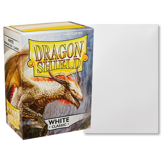 Protège-cartes : 63x88mm Classic Blanc Dragon Shield - Lot de 100