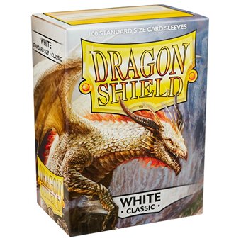 Protège-cartes : 63x88mm Classic Blanc Dragon Shield - Lot de 100