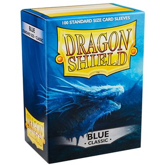Protège-cartes : 63x88mm Classic Bleu Dragon Shield - Lot de 100