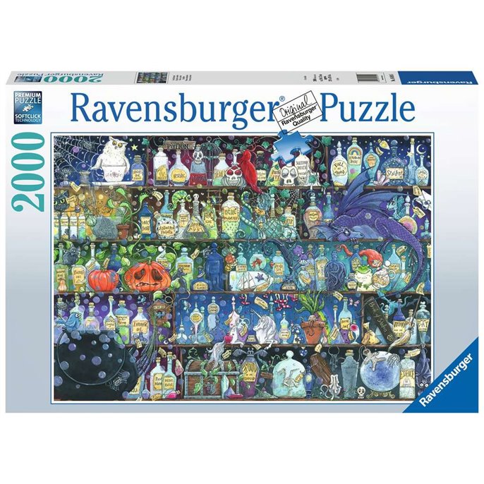 Acheter Puzzle : 2000 pièces - L'Étagère à Potions - Ravensburger