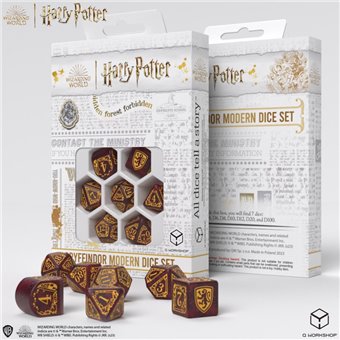 Set de dés modernes Harry Potter Gryffondor Rouge