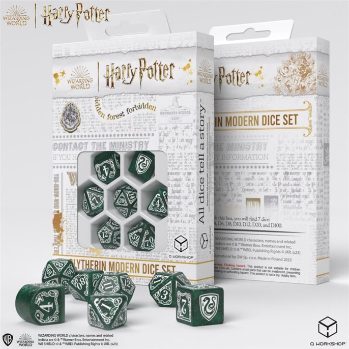 Acheter Set de dés modernes Harry Potter Serpentard Vert - Q-Workshop -  Jeux de société - Le Passe Temps