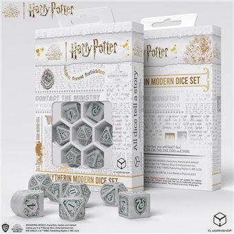 Set de dés modernes Harry Potter Serpentard Blanc