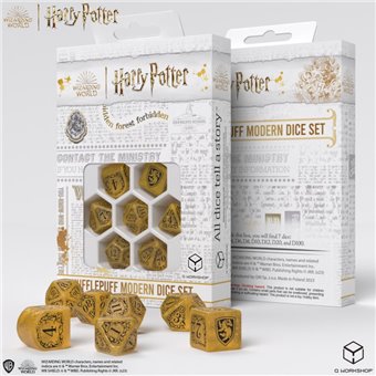 Set de dés modernes Harry Potter Poufsouffle Jaune