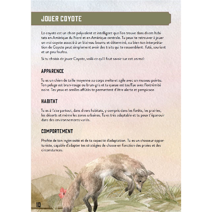 Le Coyote et le Blaireau - Un Jeu de Rôle en Duo
