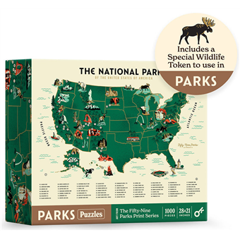 Puzzle 1000 pièces : Parks - National Parks Map