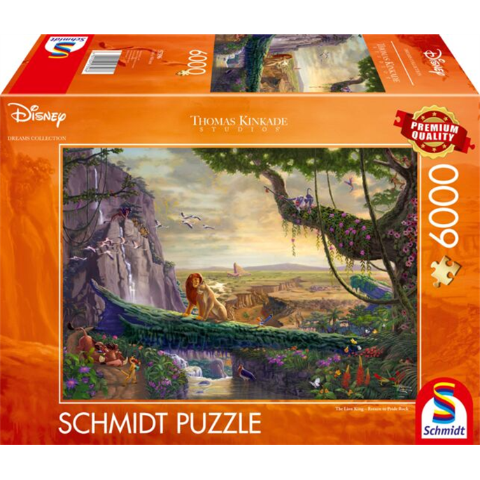 Acheter Puzzle : 6000 pièces - Le Roi Lion - Retour à Pride Rock - Schmidt  - Jeux de société - Le Passe Temps
