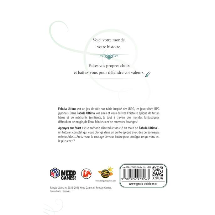 Fabula Ultima : Scénario d'initiation - Appuyez sur Start