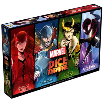 Dice Throne Marvel : Scarlet Witch, Thor, Loki, Spider-Man