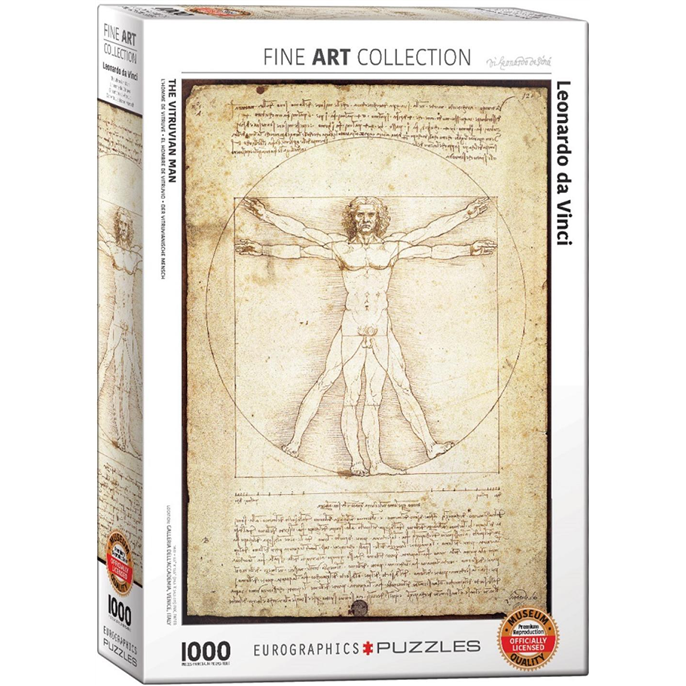 Puzzle 1000 pièces - Léonard de Vinci - L'homme de Vitruve