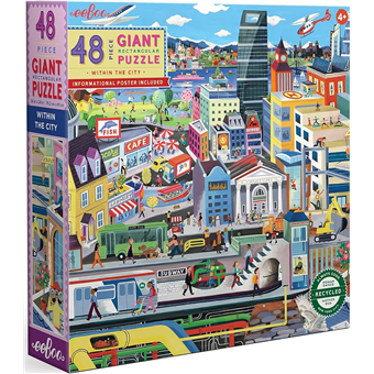 Puzzle Géant 48 pièces : Dans la Ville - Boîte esquintée
