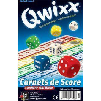 Qwixx : Carnets de Score