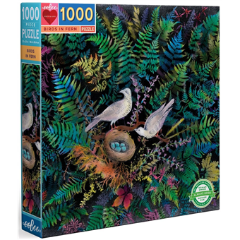 Puzzle Birds in Fern 1000 pièces - Boîte esquintée