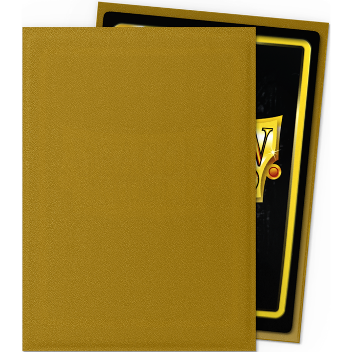 Protège-cartes : 63x88mm Matte Gold Dragon Shield - Lot de 100