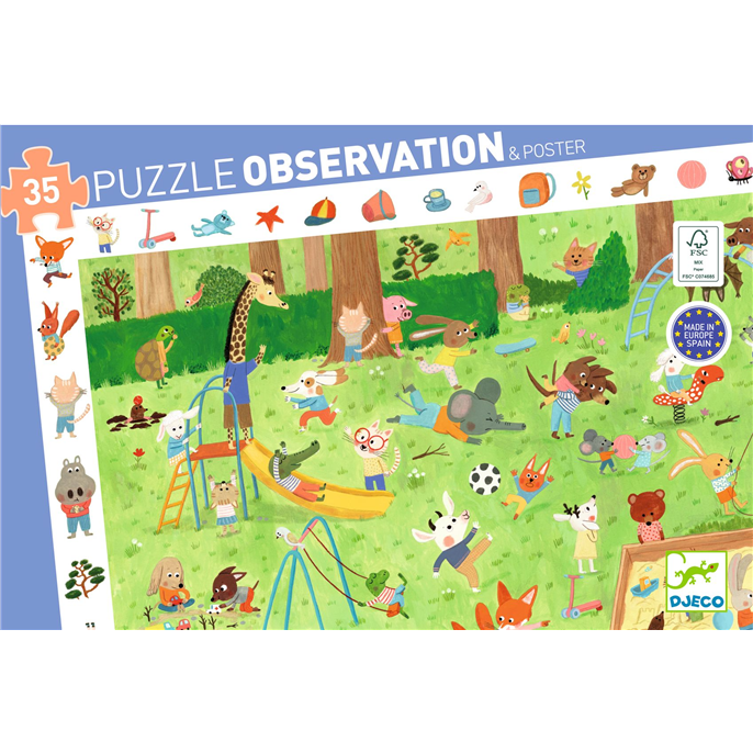 Puzzle : 35 pièces - Le square des petits amis