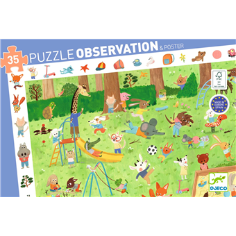 Puzzle : 35 pièces - Le square des petits amis