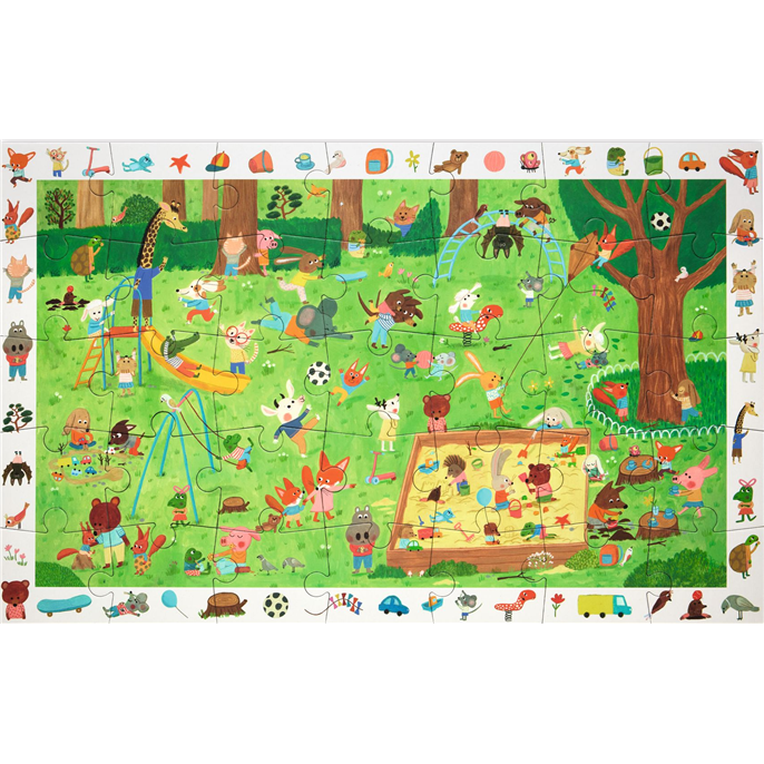 Puzzle : 35 pièces - Le square des petits amis