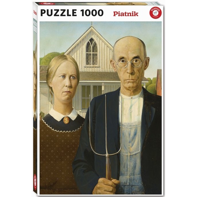 Puzzle : 1000 pièces - Grant Wood - American Gothic