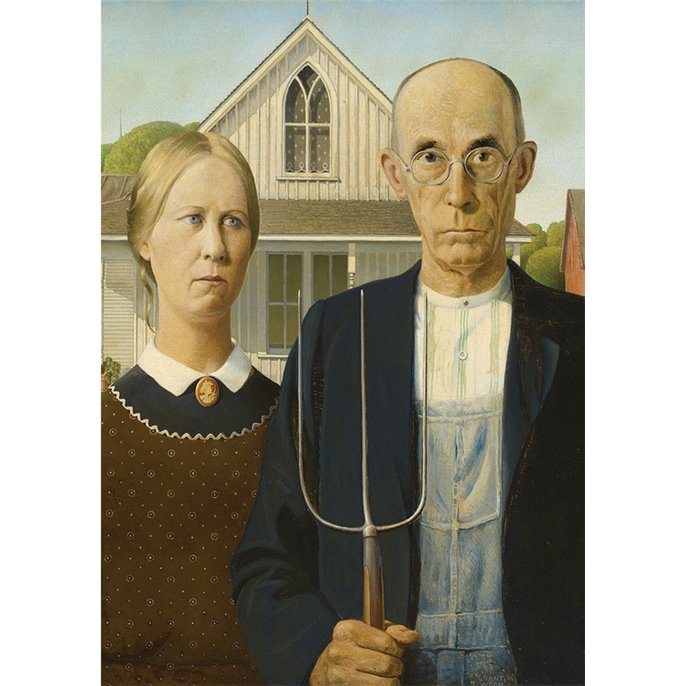 Puzzle : 1000 pièces - Grant Wood - American Gothic