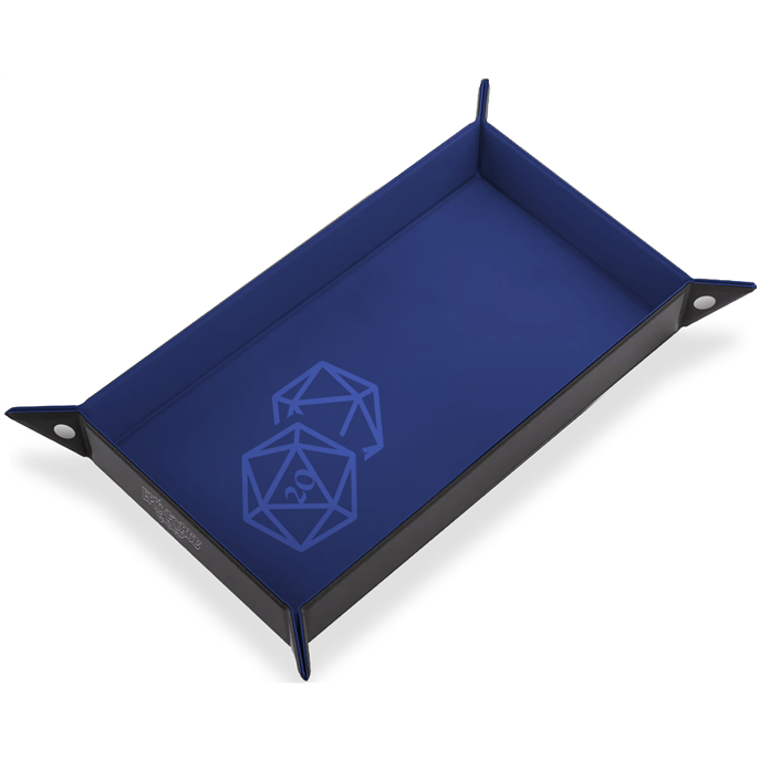 Piste de dés Couloir - D20 Bleu - Cuir et velours