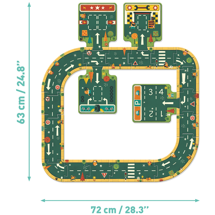 Puzzle Géant : 21 pièces - Routes