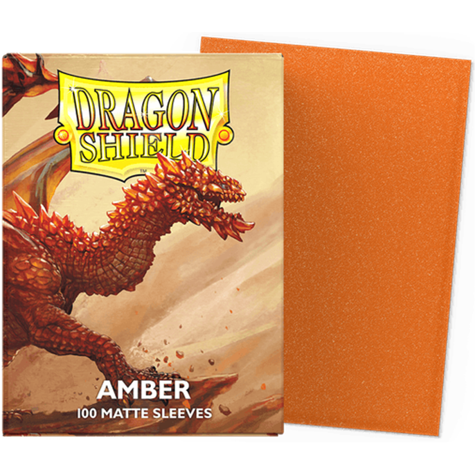 Protège-cartes : 63x88mm - Matte Amber - Dragon Shield - Lot de 100