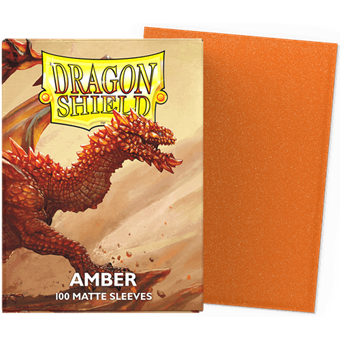 Protège-cartes : 63x88mm - Matte Amber - Dragon Shield - Lot de 100