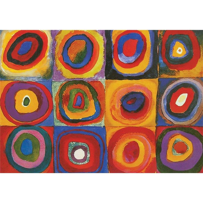 Puzzle : 1000 pièces - Kandinsky - Carrés avec cercles