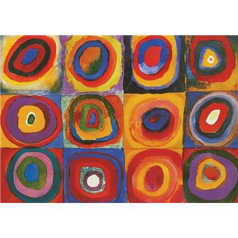 Puzzle : 1000 pièces - Kandinsky - Carrés avec cercles