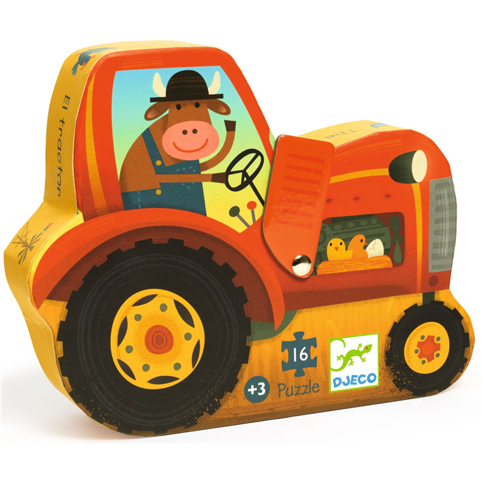 Puzzle : 16 pièces - Tracteur