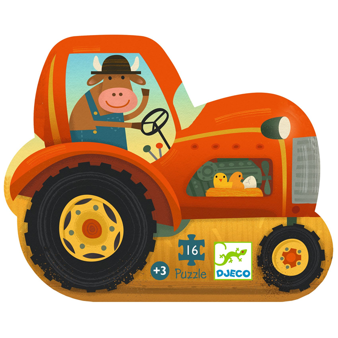 Puzzle : 16 pièces - Tracteur