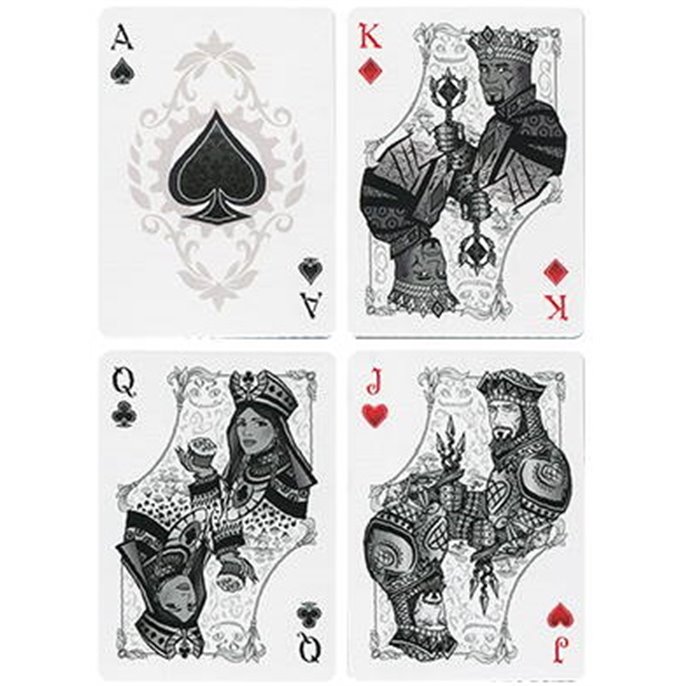 54 Cartes Bicycle : Alice of Wonderland : Argent