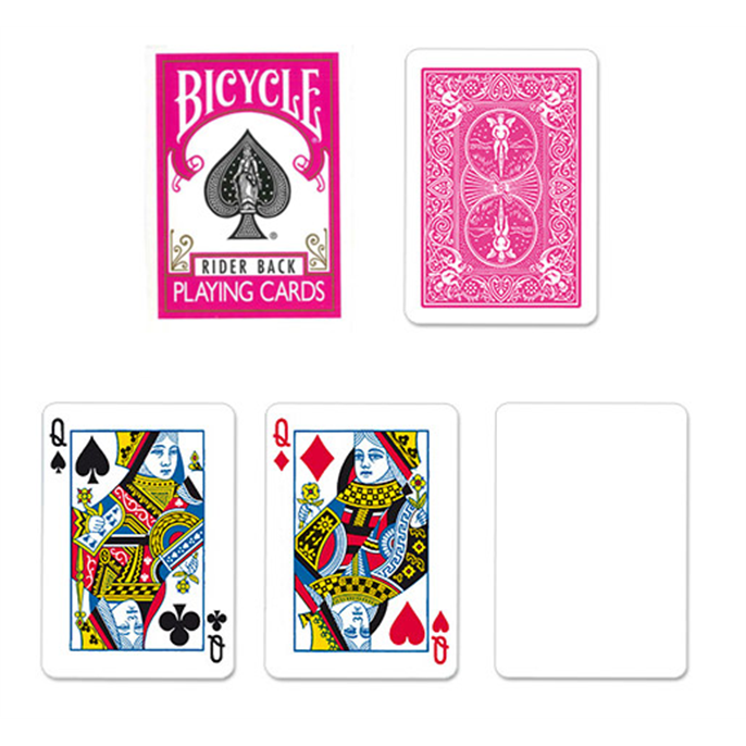 54 Cartes Bicycle : rose fuchia