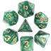 Set de dés : Vert nacré & Or - Opaque
