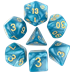 Set de dés : Bleu Nacré & Or - Opaque