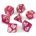 Set de dés : Jaune & Fuchsia - Granité