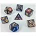 Set de dés : Rouge & Bleu - Granité