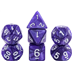 Set de dés : Violet nacré & Blanc - Opaque