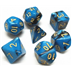 Set de dés : Bleu & Noir - Granité