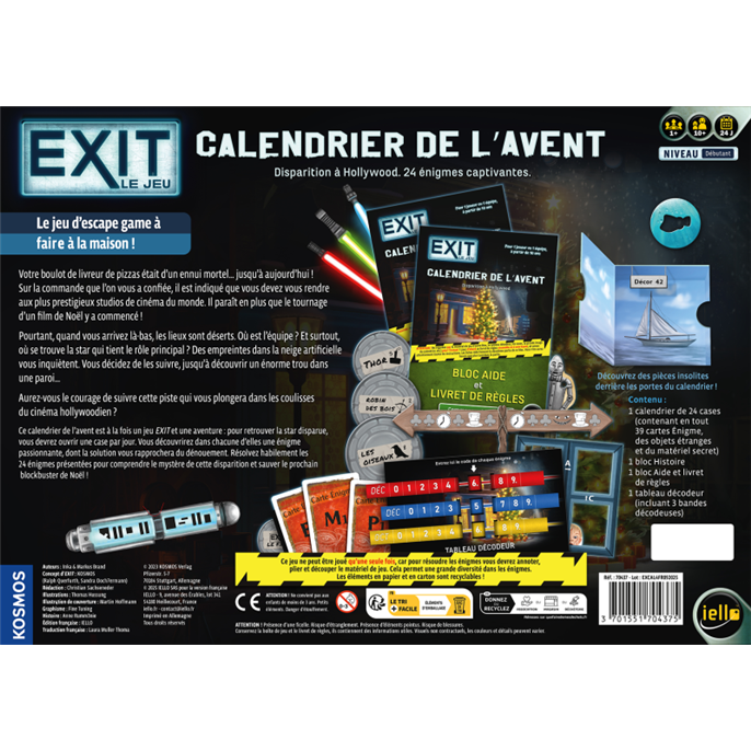 Exit : Calendrier de l'Avent - Disparition à Hollywood